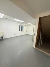 View of finished basement