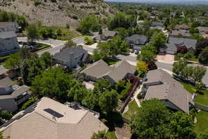 Aerial view of residential area