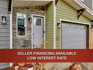 Property entrance. Many residents  in Brian Head DON''T  have private garages, but this property does.  It feels more like a home than a condo.