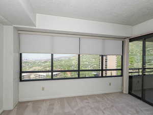 Primary bed room access to balcony. window shades w/remote.