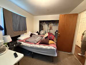 Bedroom featuring carpet floors
