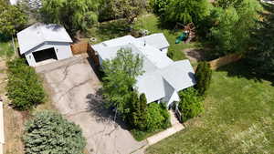 Aerial view of property and surrounding area
