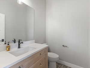 Main floor half bathroom
