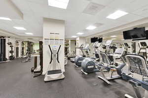 Gym with a drop ceiling