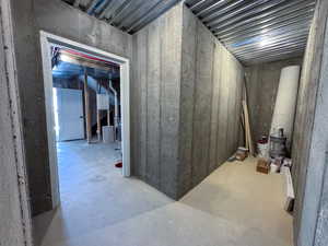 View of unfinished below grade area