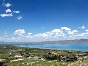 Water view featuring a mountainous background