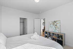 Main floor primary bedroom with great natural light