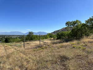 Mountain view with rural landscape