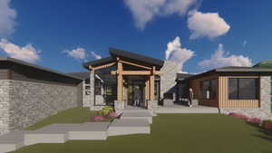 Rendering of the proposed home plans.