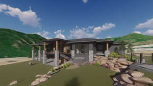 Rendering of the back of the house