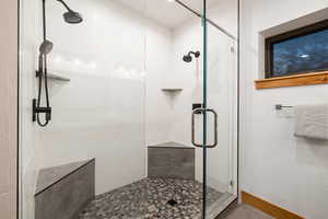 Full bath with a stall shower