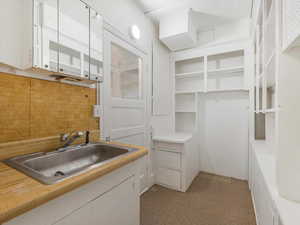 Pantry with a sink