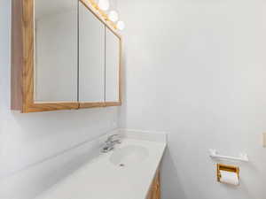 Bathroom featuring vanity