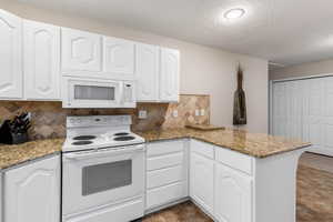 Built in Microwave and Custom Tile Backsplash
