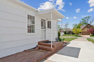 View of side entrance to property
