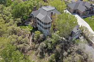 View from above of property