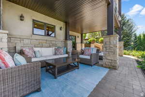 View of patio / terrace with an outdoor living space