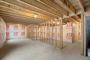 View of unfinished below grade area