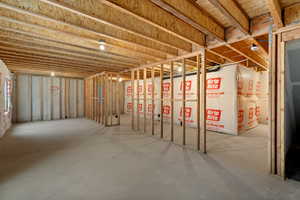 View of unfinished below grade area