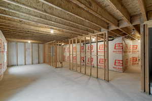 View of unfinished basement