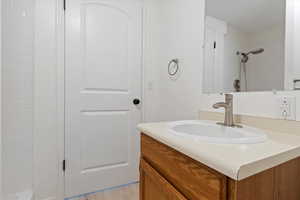 3/4 bath off the garage and backyard entrance
