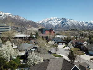 Mountain view featuring nearby suburban area