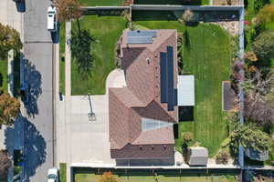 View from above of property