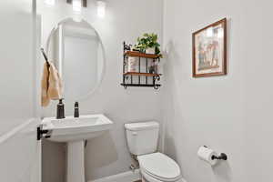 Half bath with toilet