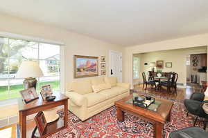 Living room featuring wood finished floors