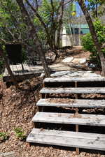 View of upper deck and stairs