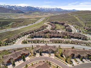 Aerial view with a mountain view and a residential view
