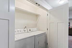 Convenient second laundry space on the lower level, offering additional functionality and making chores more efficient for busy households.