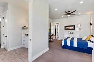 A luxurious retreat offering plenty of natural light and ample room for a king-sized bed and elegant furnishings.
