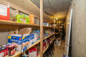 View of large storage room