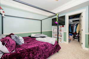 ADU Bedroom 1 featuring carpet flooring and a closet