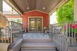 Covered Trex Deck access to Pool area