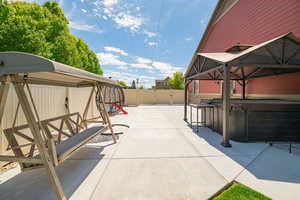 View of RV parking with gate