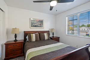 Bedroom with ceiling fan