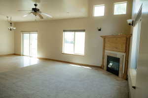 You'll be so pleased with this main floor living space.  The extra windows let in the light while also maintaining peace and privacy.