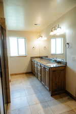 When it's time to get ready for the day you will love the oversized double vanity.