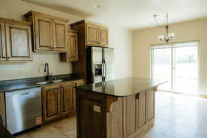 This large breakfast bar is a great place to sit and take in the morning.