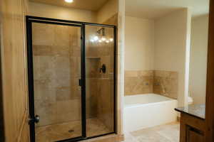 You can't beat the separate tub and shower in this luxury owners suite.