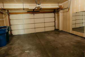 The large mirror in this 2 car garage is perfect to see yourself pulling into your beautiful new home.