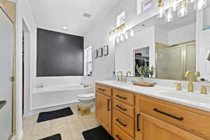 Separate Tub & Shower, Walk in Closet, Dual Sinks