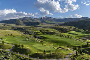 Mountain view with a golf club