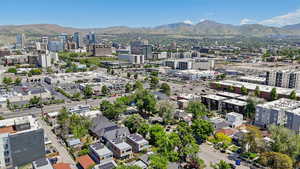 View of urban area featuring mountains
