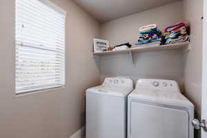 Laundry area with washer and dryer