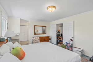 Bedroom with crown molding