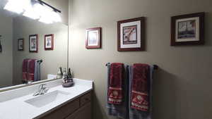 Bathroom featuring vanity