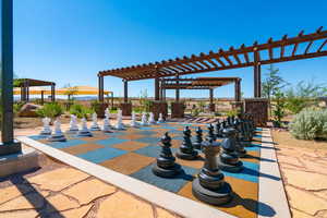 View of patio / terrace with a pergola